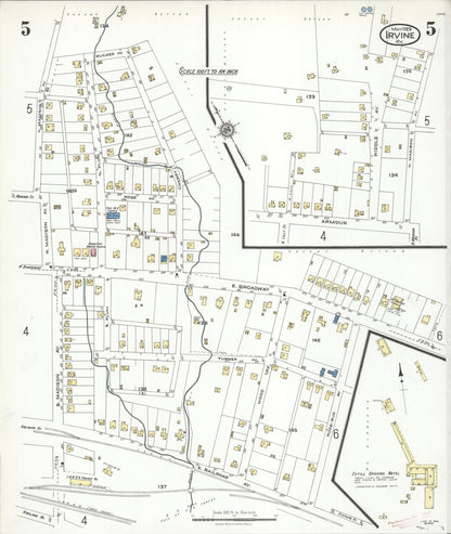 Sanborn Fire Insurance Map from Irvine, Estill County, Kentucky (1923), Sheet #0005 - Complete Map Set gallery image, historic Sanborn map, vintage wall art, Kentucky Kentucky