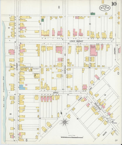 Sanborn Fire Insurance Map from Milton, Northumberland County, Pennsylvania (1901), Sheet #0010 - Complete Map Set gallery image, historic Sanborn map, vintage wall art, Pennsylvania Pennsylvania
