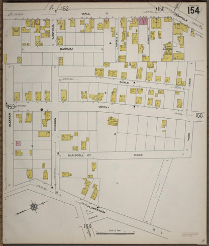 Sanborn Fire Insurance Map from Worcester, Worcester County, Massachusetts (1910), Sheet #0154 - Complete Map Set gallery image, historic Sanborn map, vintage wall art, Massachusetts Massachusetts