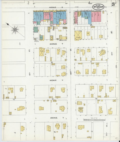 Sanborn Fire Insurance Map from McGregor, McLennan County, Texas (1904), Sheet #0003 - Historic Sanborn Fire Insurance Map Print, vintage old map wall art, antique decor, genealogy gift, Texas Texas map
