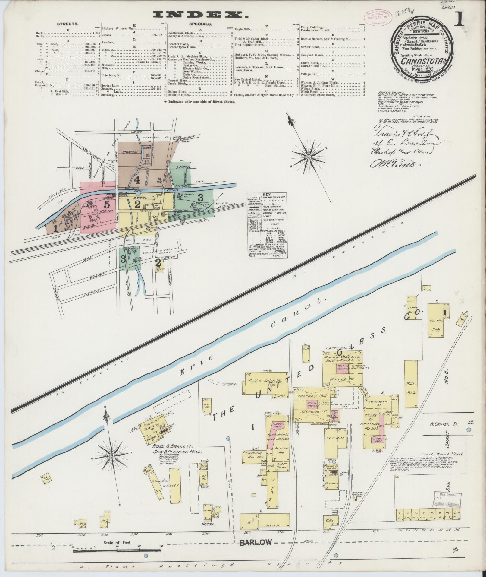 Sanborn Fire Insurance Map from Canastota, Madison County, New York. (1890) – Historic Sanborn Fire Insurance Map Print