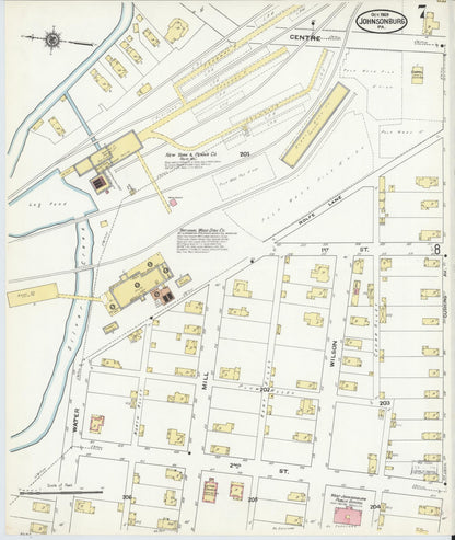 Sanborn Fire Insurance Map from Johnsonburg, Elk County, Pennsylvania (1909), Sheet #0007 - Complete Map Set gallery image, historic Sanborn map, vintage wall art, Pennsylvania Pennsylvania