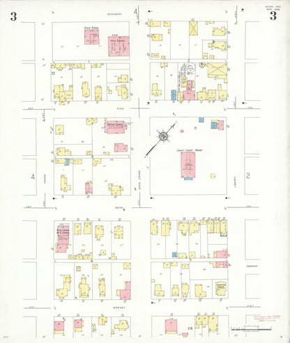 Sanborn Fire Insurance Map from Vevay, Switzerland County, Indiana (1938), Sheet #0003 - Complete Map Set gallery image, historic Sanborn map, vintage wall art, Indiana Indiana