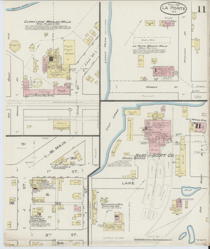 Sanborn Fire Insurance Map from La Porte, La Porte County, Indiana (1886), Sheet #0011 - Complete Map Set gallery image, historic Sanborn map, vintage wall art, Indiana Indiana