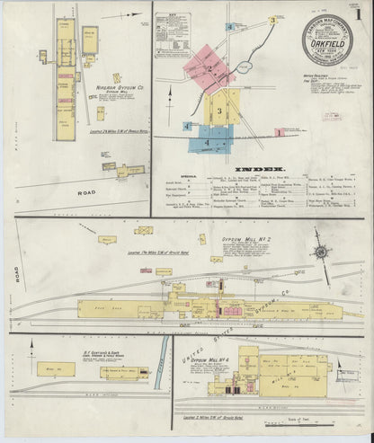 Sanborn Fire Insurance Map from Oakfield, Genesee County, New York (1910), Sheet #0001 - Historic Sanborn Fire Insurance Map Print, vintage old map wall art, antique decor, genealogy gift, New York New York map
