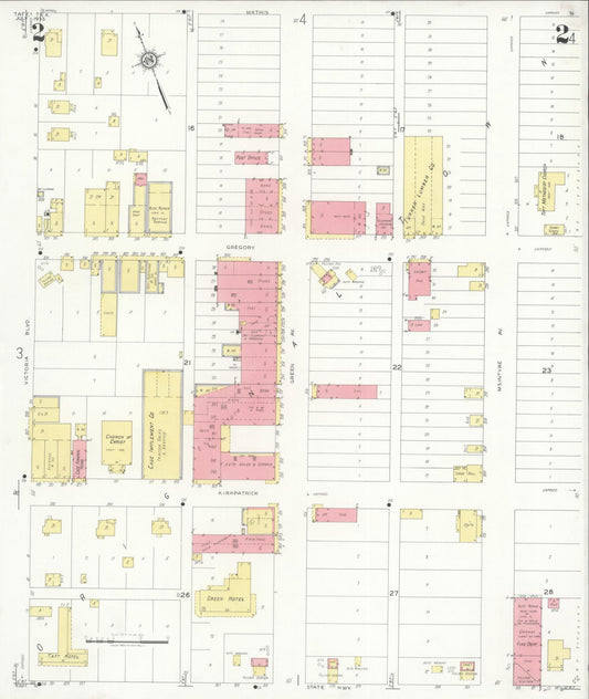 Sanborn Fire Insurance Map from Taft, San Patricio County, Texas (1933), Sheet #0002 - Historic Sanborn Fire Insurance Map Print, vintage old map wall art, antique decor, genealogy gift, Texas Texas map