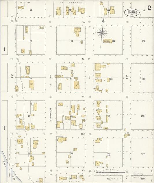 Sanborn Fire Insurance Map from Empire, Coos County, Oregon (1907), Sheet #0002 - Historic Sanborn Fire Insurance Map Print, vintage old map wall art, antique decor, genealogy gift, Oregon Oregon map