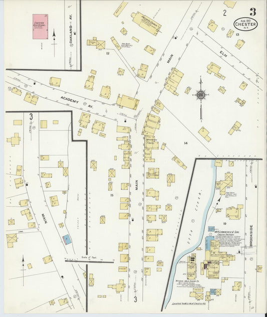 Sanborn Fire Insurance Map from Chester, Orange County, New York (1910), Sheet #0003 - Historic Sanborn Fire Insurance Map Print, vintage old map wall art, antique decor, genealogy gift, New York New York map