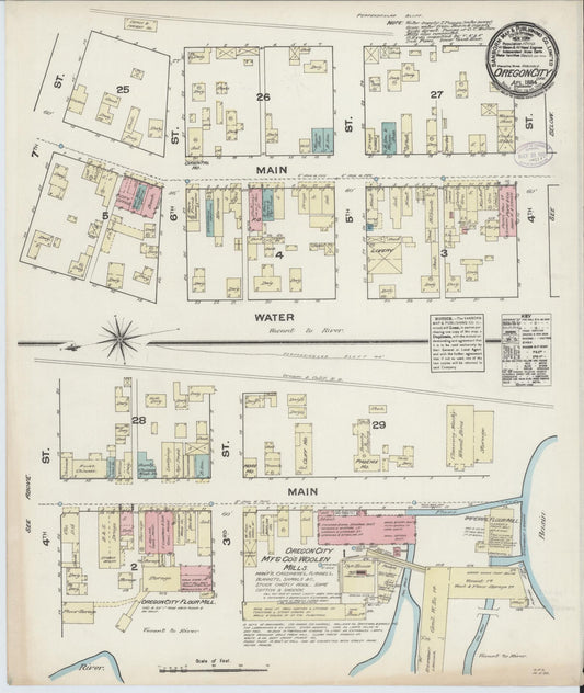 Sanborn Fire Insurance Map from Ontario, Malheur County, Oregon (1900), Sheet #0001 - Historic Sanborn Fire Insurance Map Print, vintage old map wall art, antique decor, genealogy gift, Oregon Oregon map