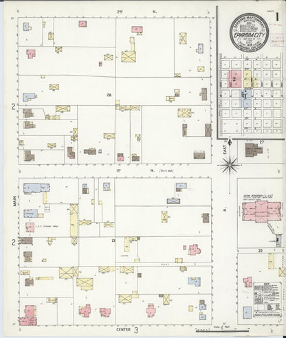 Sanborn Fire Insurance Map from Ephraim, Sanpete County, Utah (1908), Sheet #0001 - Complete Map Set gallery image, historic Sanborn map, vintage wall art, Utah Utah