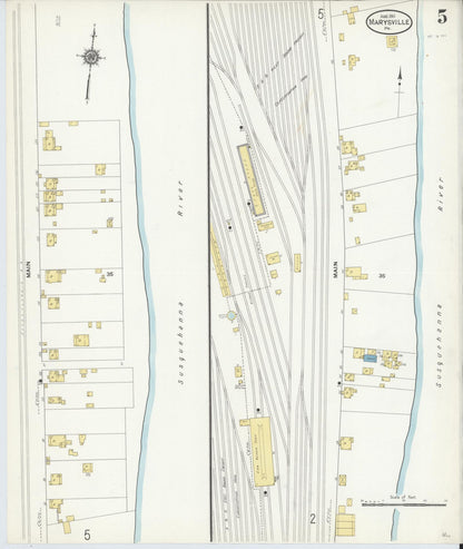 Sanborn Fire Insurance Map from Marysville, Perry County, Pennsylvania (1911), Sheet #0005 - Complete Map Set gallery image, historic Sanborn map, vintage wall art, Pennsylvania Pennsylvania