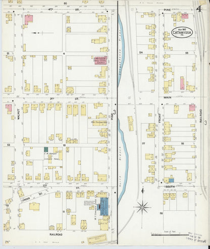 Sanborn Fire Insurance Map from Catawissa, Columbia County, Pennsylvania (1907), Sheet #0004 - Complete Map Set gallery image, historic Sanborn map, vintage wall art, Pennsylvania Pennsylvania
