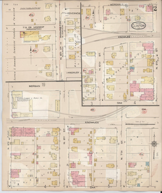Sanborn Fire Insurance Map from Clinton, Vermillion County, Indiana (1947), Sheet #0002 - Historic Sanborn Fire Insurance Map Print, vintage old map wall art, antique decor, genealogy gift, Indiana Indiana map