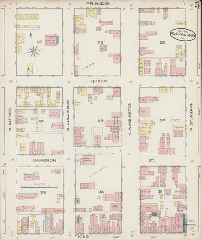 Sanborn Fire Insurance Map from Alexandria, Independent Cities, Virginia (1885), Sheet #0005 - Complete Map Set gallery image, historic Sanborn map, vintage wall art, Virginia Virginia