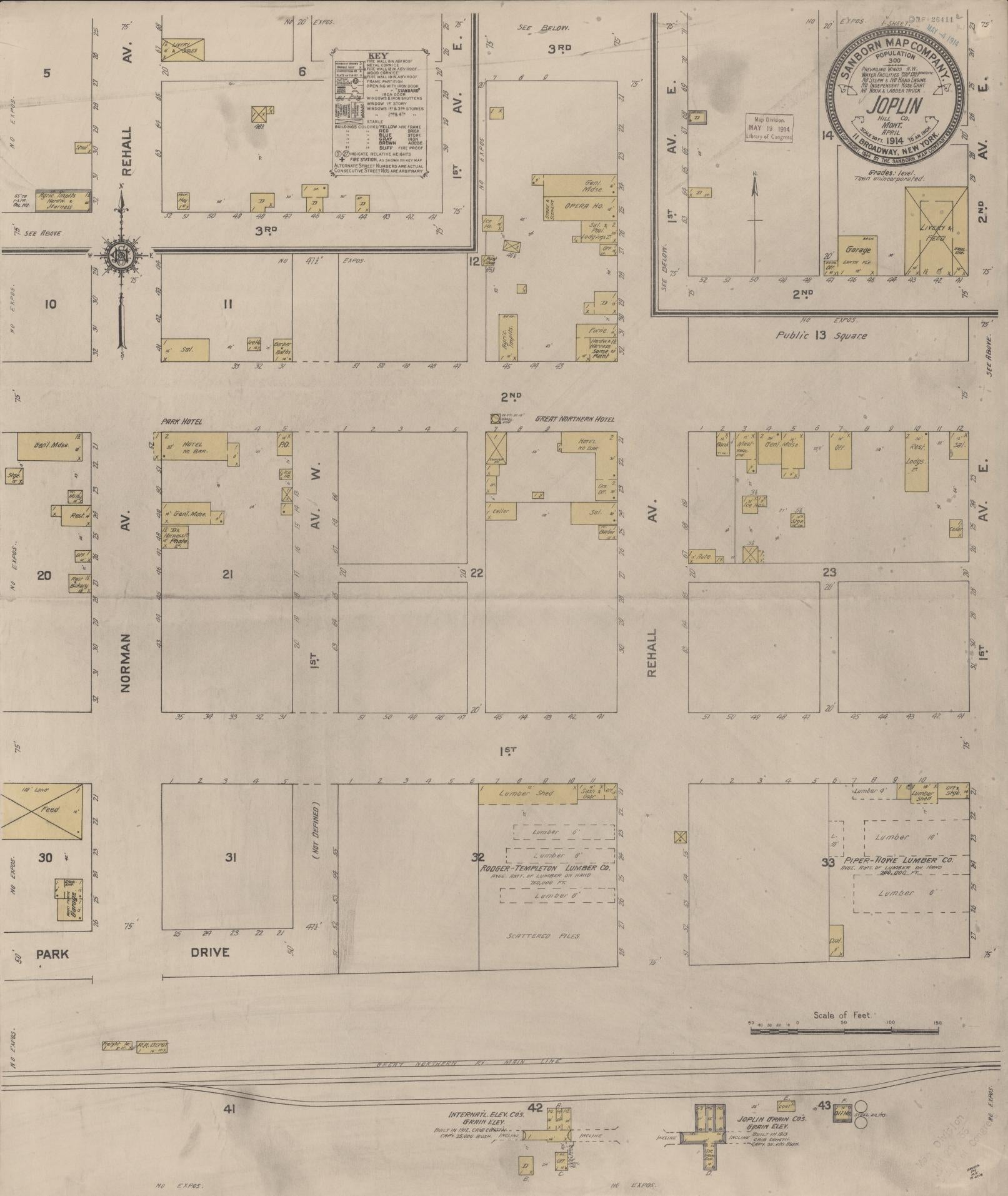 Sanborn Fire Insurance Map from Joplin, Liberty County, Montana. (1914) – Historic Sanborn Fire Insurance Map Print