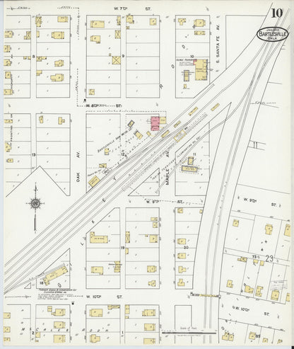 Sanborn Fire Insurance Map from Bartlesville, Washington County, Oklahoma (1920), Sheet #0010 - Complete Map Set gallery image, historic Sanborn map, vintage wall art, Oklahoma Oklahoma