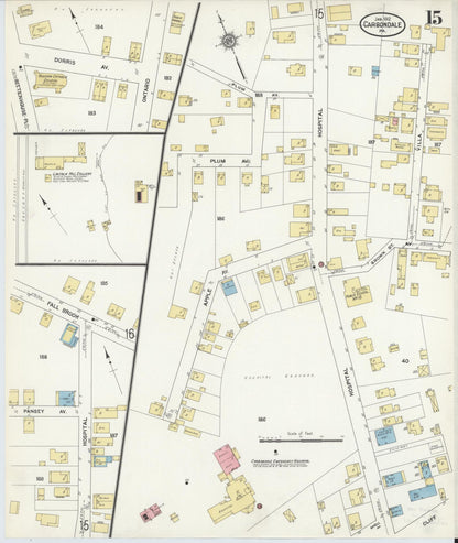 Sanborn Fire Insurance Map from Carbondale, Lackawanna County, Pennsylvania (1912), Sheet #0015 - Complete Map Set gallery image, historic Sanborn map, vintage wall art, Pennsylvania Pennsylvania