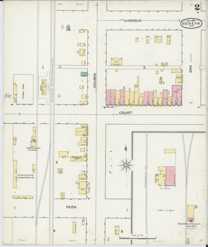 Sanborn Fire Insurance Map from Geneva, Fillmore County, Nebraska (1892), Sheet #0002 - Complete Map Set gallery image, historic Sanborn map, vintage wall art, Nebraska Nebraska