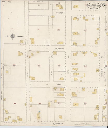 Sanborn Fire Insurance Map from Brownsville, Linn County, Oregon (1912), Sheet #0006 - Complete Map Set gallery image, historic Sanborn map, vintage wall art, Oregon Oregon