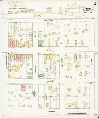 Sanborn Fire Insurance Map from Nashua, Chickasaw County, Iowa (1894), Sheet #0002 - Historic Sanborn Fire Insurance Map Print