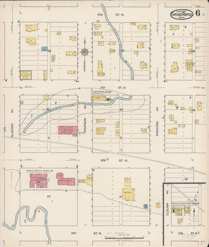 Sanborn Fire Insurance Map from Grand Rapids, Itasca County, Minnesota (1922), Sheet #0006 - Complete Map Set gallery image, historic Sanborn map, vintage wall art, Minnesota Minnesota
