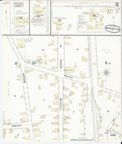 Sanborn Fire Insurance Map from Harrington, Kent County, Delaware (1891), Sheet #0002 - Complete Map Set gallery image, historic Sanborn map, vintage wall art, Delaware Delaware