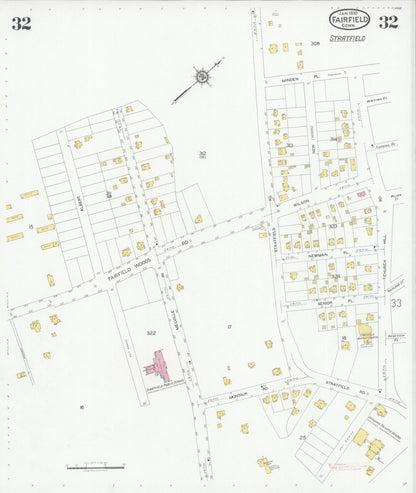 Sanborn Fire Insurance Map from Fairfield, Fairfield County, Connecticut (1930), Sheet #0032 - Complete Map Set gallery image, historic Sanborn map, vintage wall art, Connecticut Connecticut
