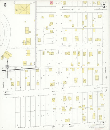 Sanborn Fire Insurance Map from Rush City, Chisago County, Minnesota (1931), Sheet #0005 - Complete Map Set gallery image, historic Sanborn map, vintage wall art, Minnesota Minnesota
