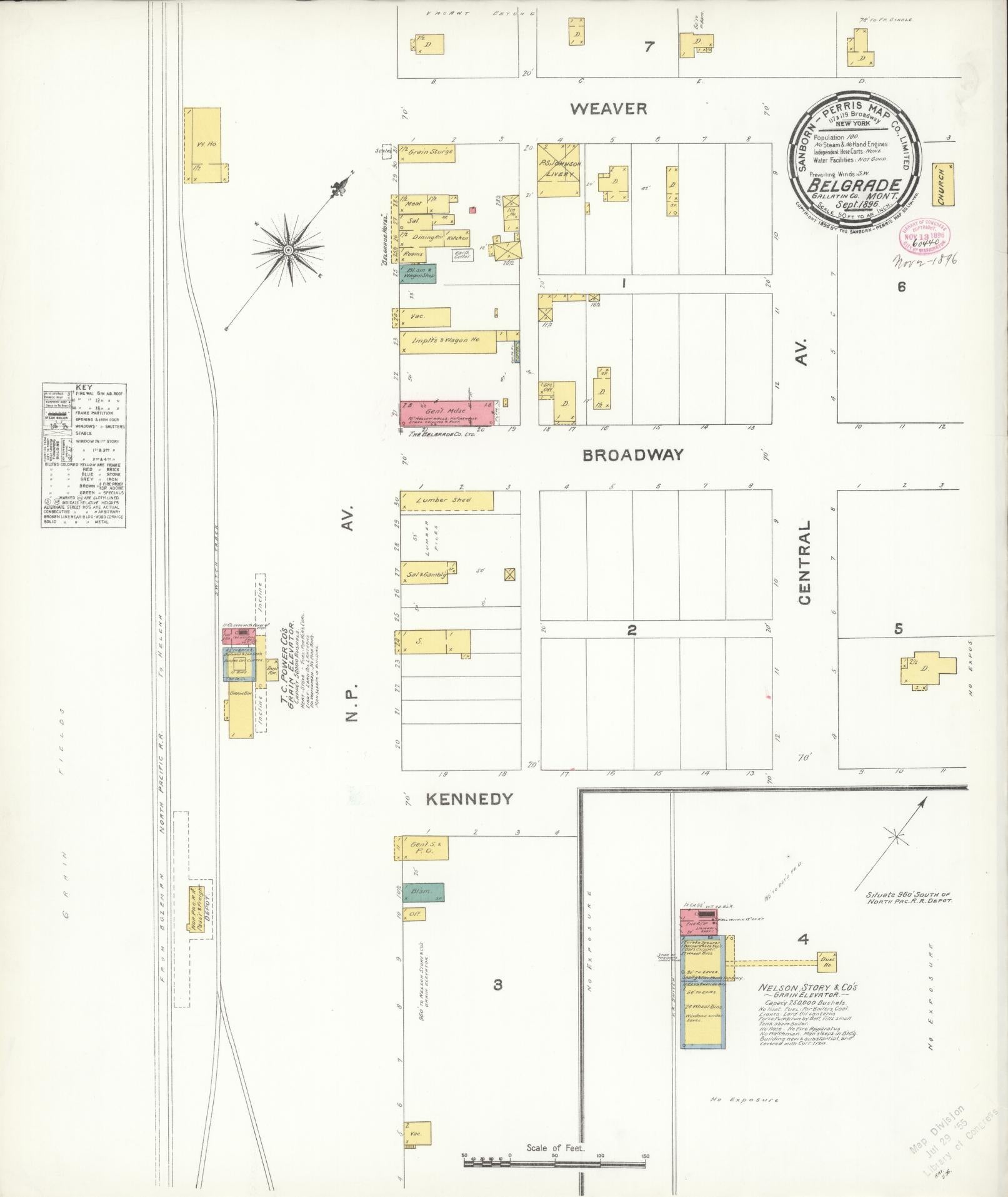 Sanborn Fire Insurance Map from Belgrade, Gallatin County, Montana (1896), Sheet #0001 - Historic Sanborn Fire Insurance Map Print, vintage old map wall art, antique decor, genealogy gift, Montana Montana map