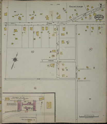 Sanborn Fire Insurance Map from Madison, Morgan County, Georgia (1941), Sheet #0007 - Complete Map Set gallery image, historic Sanborn map, vintage wall art, Georgia Georgia