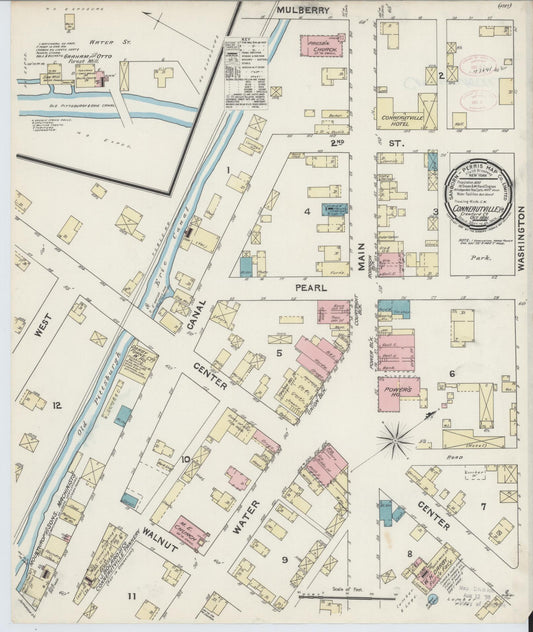 Sanborn Fire Insurance Map from Conneautville, Crawford County, Pennsylvania. (1891) – Historic Sanborn Fire Insurance Map Print