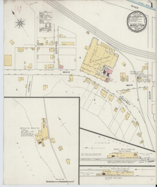 Sanborn Fire Insurance Map from Mapleton, Huntingdon County, Pennsylvania (1894), Sheet #0001 - Complete Map Set gallery image, historic Sanborn map, vintage wall art, Pennsylvania Pennsylvania