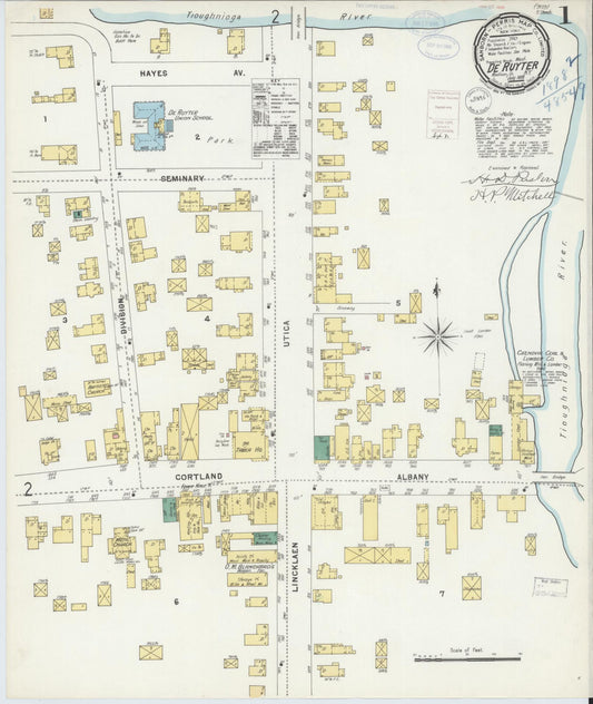 Sanborn Fire Insurance Map from De Ruyter, Madison County, New York. (1898) – Historic Sanborn Fire Insurance Map Print