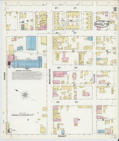 Sanborn Fire Insurance Map from Cannelton, Perry County, Indiana (1892), Sheet #0002 - Complete Map Set gallery image, historic Sanborn map, vintage wall art, Indiana Indiana