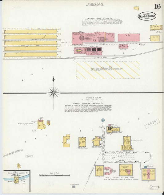 Sanborn Fire Insurance Map from Grand Junction, Mesa County, Colorado (1904), Sheet #0016 - Historic Sanborn Fire Insurance Map Print, vintage old map wall art, antique decor, genealogy gift, Colorado Colorado map