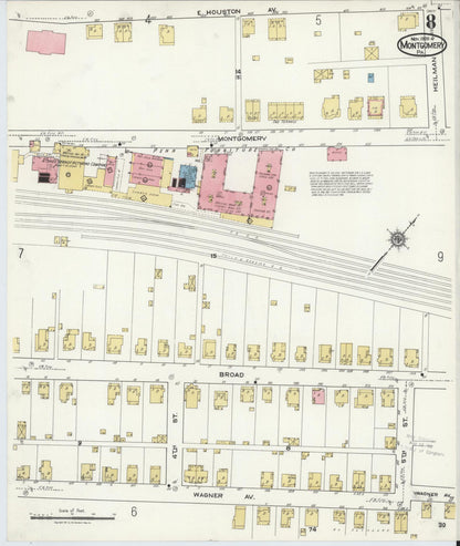 Sanborn Fire Insurance Map from Montgomery, Lycoming County, Pennsylvania (1920), Sheet #0008 - Complete Map Set gallery image, historic Sanborn map, vintage wall art, Pennsylvania Pennsylvania