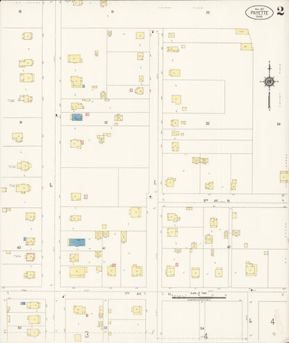 Sanborn Fire Insurance Map from Payette, Payette County, Idaho (1917), Sheet #0002 - Complete Map Set gallery image, historic Sanborn map, vintage wall art, Idaho Idaho
