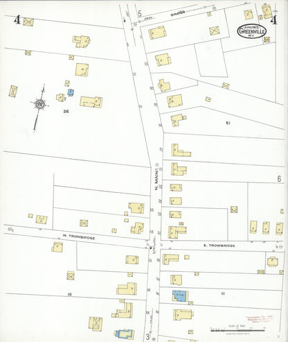 Sanborn Fire Insurance Map from Greenville, Muhlenberg County, Kentucky (1923), Sheet #0004 - Complete Map Set gallery image, historic Sanborn map, vintage wall art, Kentucky Kentucky