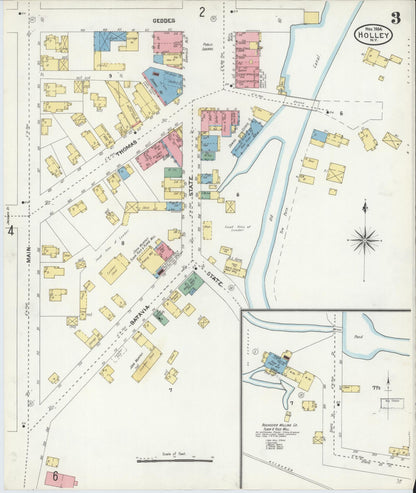 Sanborn Fire Insurance Map from Holley, Orleans County, New York (1904), Sheet #0003 - Complete Map Set gallery image, historic Sanborn map, vintage wall art, New York New York
