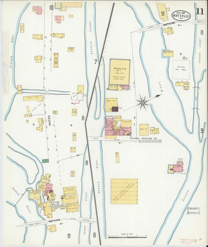 Sanborn Fire Insurance Map from Waterloo, Seneca County, New York (1904), Sheet #0011 - Complete Map Set gallery image, historic Sanborn map, vintage wall art, New York New York