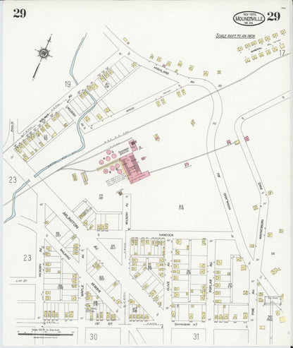 Sanborn Fire Insurance Map from Moundsville, Marshall County, West Virginia (1923), Sheet #0029 - Complete Map Set gallery image, historic Sanborn map, vintage wall art, West Virginia West Virginia