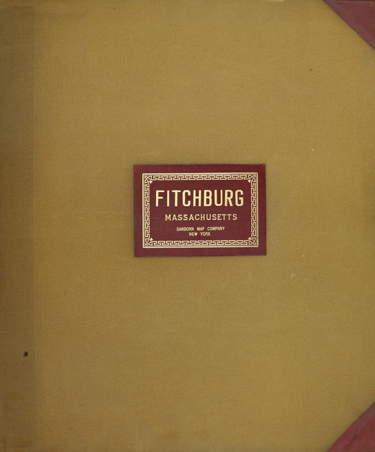 Sanborn Fire Insurance Map from Fitchburg, Worcester County, Massachusetts (1950), Sheet #0001 - Historic Sanborn Fire Insurance Map Print, vintage old map wall art, antique decor, genealogy gift, Massachusetts Massachusetts map