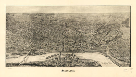 St. Paul, Minn. (1906) – Historic Bird’s-Eye View Panorama Print