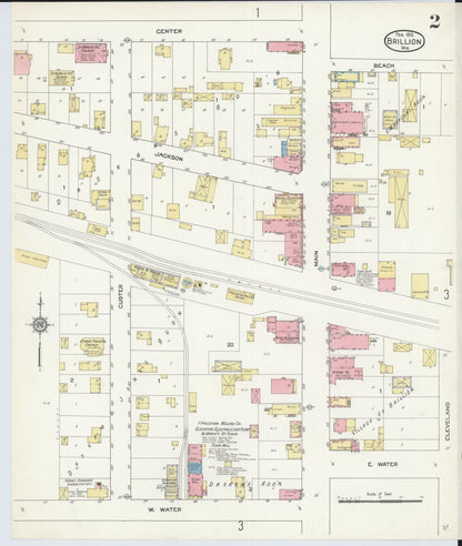 Sanborn Fire Insurance Map from Brillion, Calumet County, Wisconsin (1913), Sheet #0002 - Complete Map Set gallery image, historic Sanborn map, vintage wall art, Wisconsin Wisconsin