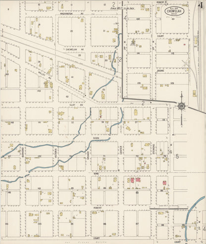 Sanborn Fire Insurance Map from Chewelah, Stevens County, Washington (1915), Sheet #0004 - Complete Map Set gallery image, historic Sanborn map, vintage wall art, Washington Washington