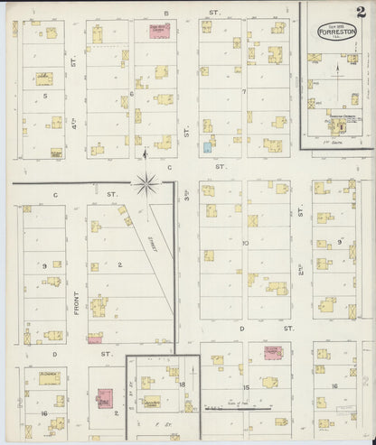 Sanborn Fire Insurance Map from Forreston, Ogle County, Illinois (1893), Sheet #0002 - Historic Sanborn Fire Insurance Map Print, vintage old map wall art, antique decor, genealogy gift, Illinois Illinois map