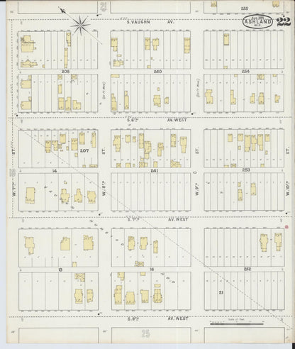 Sanborn Fire Insurance Map from Ashland, Ashland County, Wisconsin (1895), Sheet #0022 - Complete Map Set gallery image, historic Sanborn map, vintage wall art, Wisconsin Wisconsin