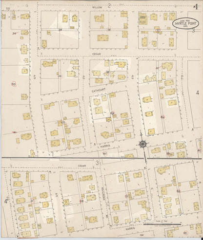Sanborn Fire Insurance Map from Myrtle Point, Coos County, Oregon (1931), Sheet #0004 - Complete Map Set gallery image, historic Sanborn map, vintage wall art, Oregon Oregon