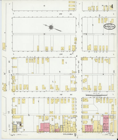 Sanborn Fire Insurance Map from Bogalusa, Washington Parish, Louisiana (1919), Sheet #0004 - Complete Map Set gallery image, historic Sanborn map, vintage wall art, Louisiana Louisiana