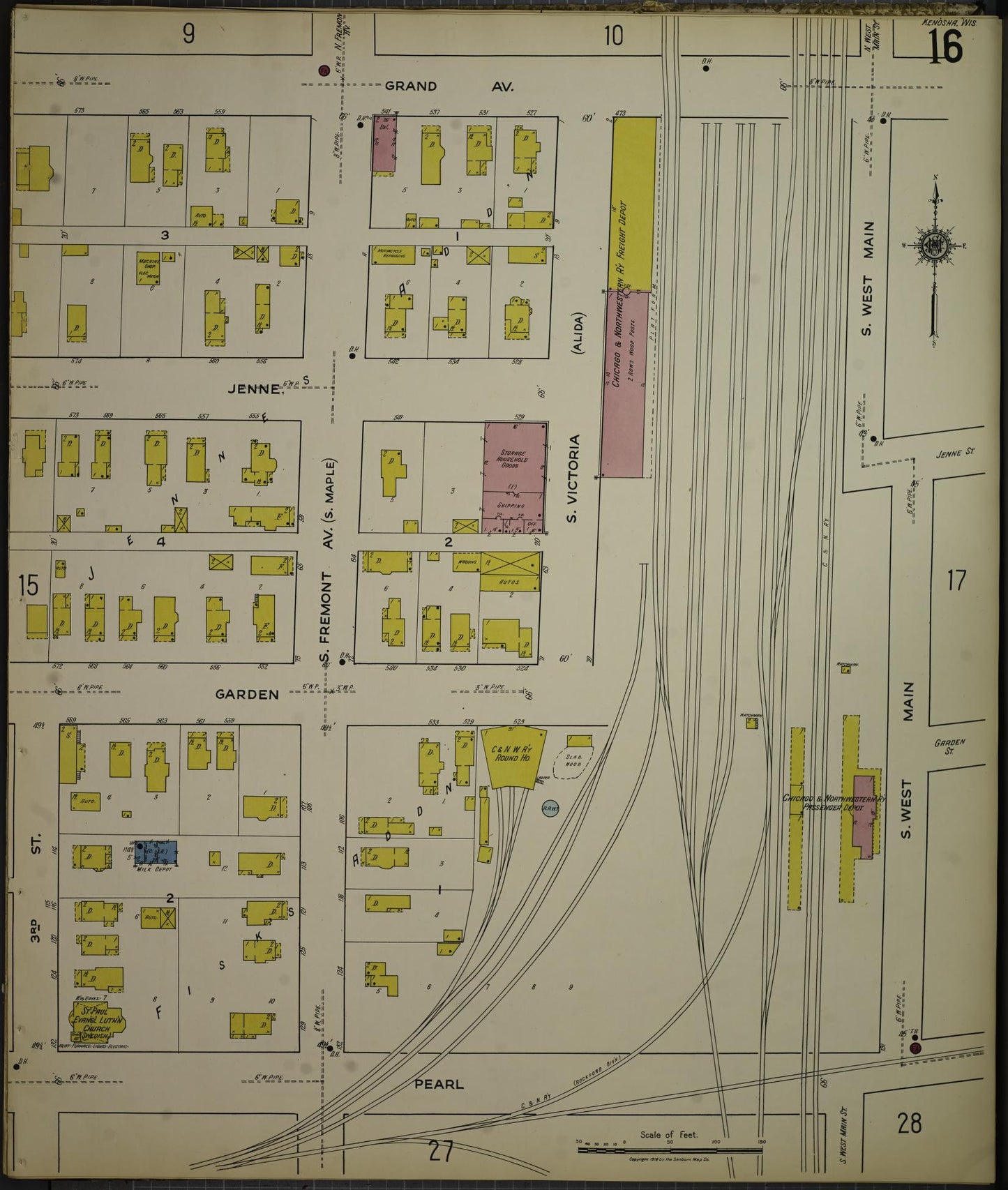 Sanborn Fire Insurance Map from Kenosha, Kenosha County, Wisconsin. (1918), Sheet 20